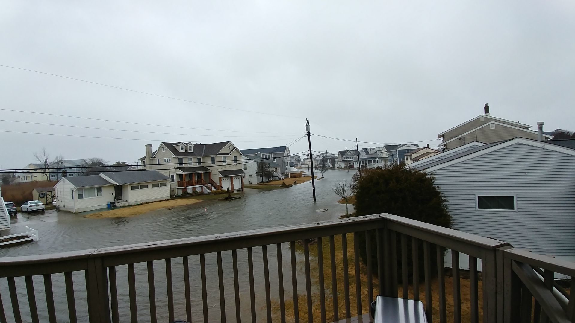 Andrea Palermo view of flooding from back deck